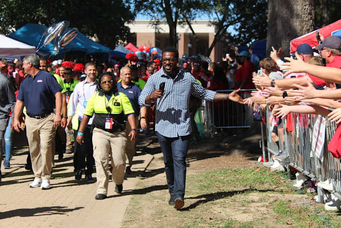 Ole Miss Rebels legend Patrick Willis on the Walk of Champions (2022).